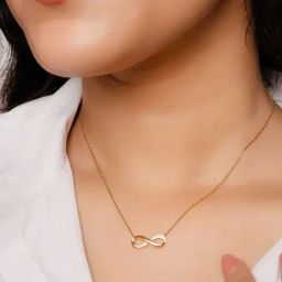 Silberry 925 Sterling Silver Gold Plated Infinity Glow Necklace-picture-33