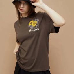 Ginger by Lifestyle Brown Graphic T-Shirt-image-27