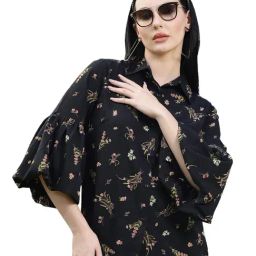 Melon by PlusS Black Printed Casual Shirt-image-99
