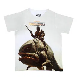 STAR WARS Boys White Printed Round Neck T-shirt-image-32