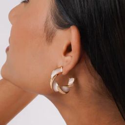 Joker & Witch Tyche Gold And White Earrings for Women-25