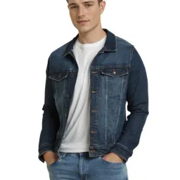 Allen Solly Blue Slim Fit Denim Jacket-picture-29