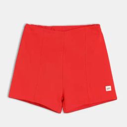 MINIKLUB Girls Red Cotton Solid Shorts-image-82