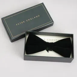 Peter England Black Polyester Bow Tie-image-97
