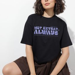 The Roadster Life Co. Typography Printed Pure Cotton Oversized T-shirt-image-61