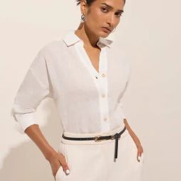 Wardrobe by Westside Ivory Solid Shirt-image-84