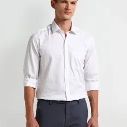 Arrow White Cotton Regular fit Geometric Shirt-picture-39