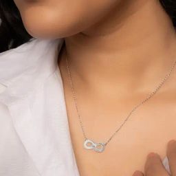 Silberry 925 Sterling Silver Infinity Bliss Necklace-21