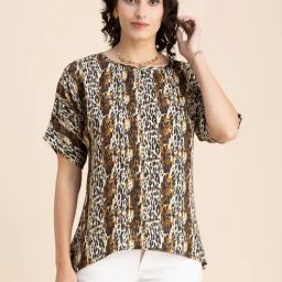 Moomaya Brown Printed Top-picture-33
