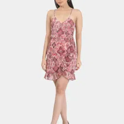 VASTRADO Multicolored Printed A-Line Dress-picture-8