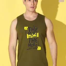 WOOSTRO Pack Of 2 Printed Combed Cotton Gym Vests VWS26(MORE OLIVE)(98 RUST)-image-95