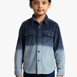 Ed-A-Mamma Boys Blue Corduroy Washed Shirt-picture-20