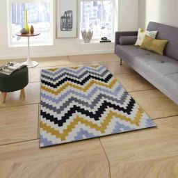 Presto Yellow & Grey Wool Hand Tufted Carpet-picture-11