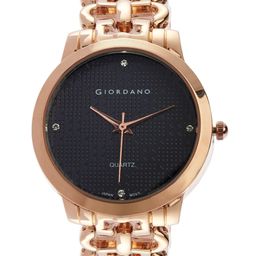 GIORDANO Women Black & Gold-Toned Analogue Watch C2204-33-35