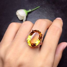 Designs & You Rose Gold-Plated American Diamond Studded Oval Finger Ring-30