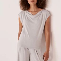 La Vie En Rose Grey Plain Sleep Tee-image-25