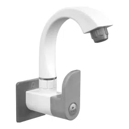 Sparsh Pearl Sink Tap with Flange Curve Prime Series PTMT Grey, White Glossy Finish, CRP-1277-image-66