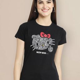 Metronaut Women Pack of 3 Graphic Printed Round Neck Cotton T-shirts-image-64