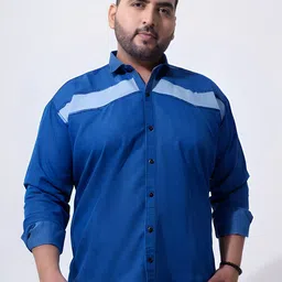 Toodle Plus Men Plus Size Denim Shirt-image-7