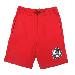 Marvel by Wear Your Mind Boys Red Solid Regular Shorts-45