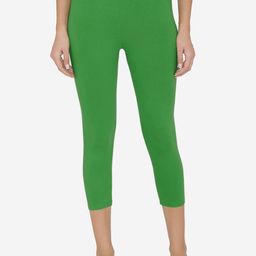 Vami Women Green Solid Comfy Classy Capri Leggings-image-83