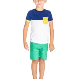 Cherry Crumble By Nitt Hyman Kids White Color Block T-Shirt-picture-17