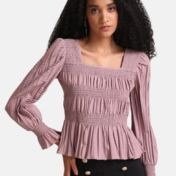 Kazo Women Purple Pleated Top-picture-21