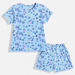 Eteenz Girls Star Print T-shirt with Shorts-image-86
