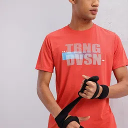 HRX by Hrithik Roshan Typography Printed Rapid-Dry Training T-shirt-image-79
