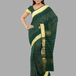 The Chennai Silks Checked Fusion Sambalpuri Saree-image-95