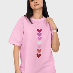 Reifica Women Graphic Printed Round Neck Pure Cotton Oversized T-shirt-picture-48