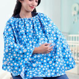 ZOE Multi Purpose Cotton Breast Feeding Nursing Cover- Blue-image-1