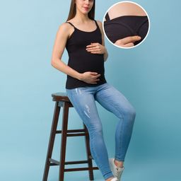 Bella Mama Maternity Nursing Camisole - Black-picture-9
