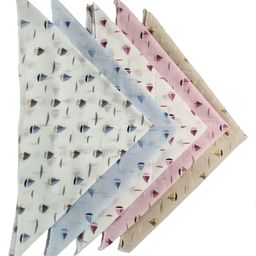 Trance Home Linen Super Soft 100% Cotton Thin Malmal Face Towels Hygiene Wash Cloth Hankies for New Babies Cotton Reusable Napkins Color Boats - 5 pcs-image-60