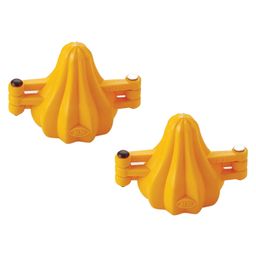 DS Plastic Modak Maker Set of 2 Two Fold Plastic Modak Mould for Ganpati Modak Shaper Sacha Set - Yellow-6