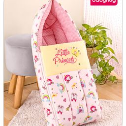 Babyhug 3 in 1 Baby Carry Nest Cum Sleeping Bag Little Princess Embroidery - Pink-84