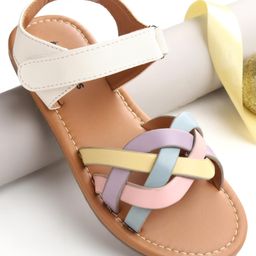 Pine Kids Velcro Closure Sandals - White-image-37