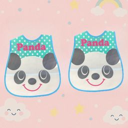 Badal Kidz Plastic Waterproof Baby Feeding Apron with BIB 2 panda design - GREEN & GREEN(Pack of 2)-picture-28
