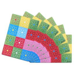 Kuber Industries 6-Pcs Green & Blue Printed Fridge Mat-91