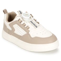 TRUFFLE COLLECTION Colour Blocked With Rotating Button Closure Sneakers - Beige image 3