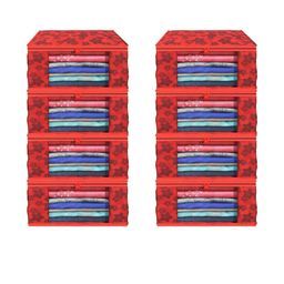 AMAK INC Red Fabric Multi-Utility Wardrobe Organisers-picture-8