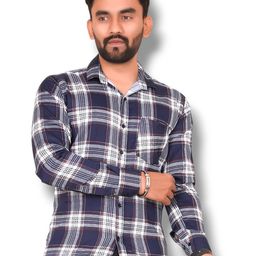 HKV FASHION Men Modern Regular Fit Checked Casual Shirt-image-76