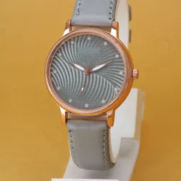 VIRAKTI Women Brass Dial & Leather Straps Analogue Watch G-73-GREY-image-71