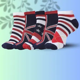 MJE Men Pack Of 5 Patterned Ankle Length Socks-image-69