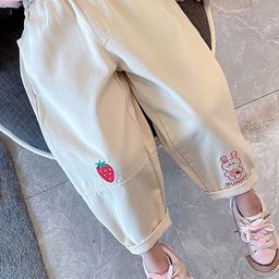 LULU & SKY Girls Tapered Fit Mildly Distressed Light Fade Jeans-image-29