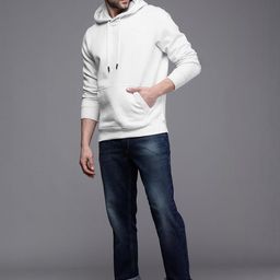 Mast & Harbour Men Solid Hooded Oversized Cotton Anti Odour Sweatshirt-image-100