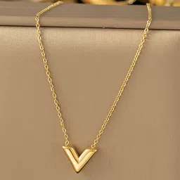 Designs & You Gold-Plated Stainless Steel Heart Shaped Pendant-47