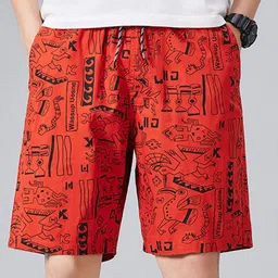 StyleCast x Revolte Men Printed Cotton Mid-Rise Shorts-image-94