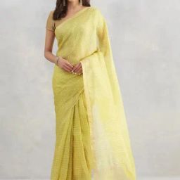 Fabindia Green Printed Sarees-image-40