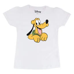 Disney by Wear Your Mind Girls White Mickey Mouse Character Printed Regular Top-picture-29